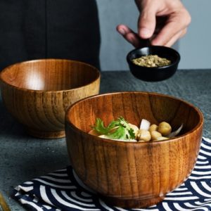 wooden cereal bowls