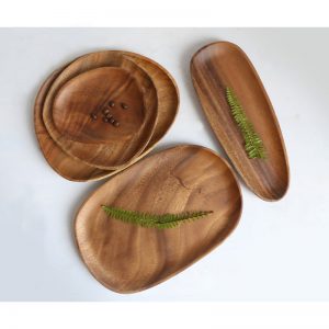 irregular oval wooden plates