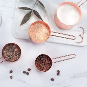 rose gold stainless steel measuring cups & spoons