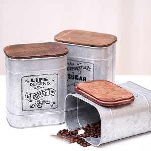 wintage tea coffee sugar storage