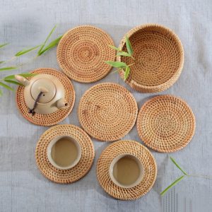 rattan coasters and placemats