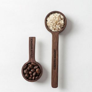 walnut wooden measuring spoons